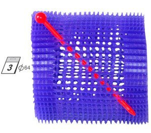 GORGOL embroidery roller purple Ø64mm 3pcs