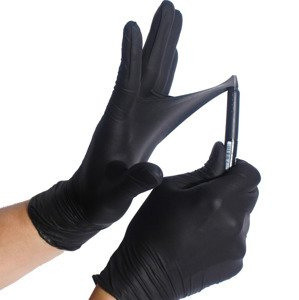 Rękawice Nitrylowe czarne 100 szt. rozmiar L-large