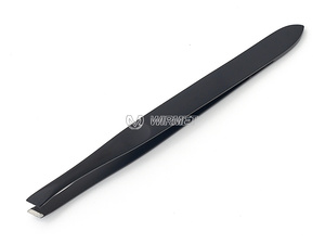 Wirmet black oblique tweezers 9 cm 124